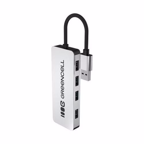 Green Cell USB-A 4v1 HUB (4×USB 3.0) – rychlý přenos 5 Gb/s, hliníkové pouzdro