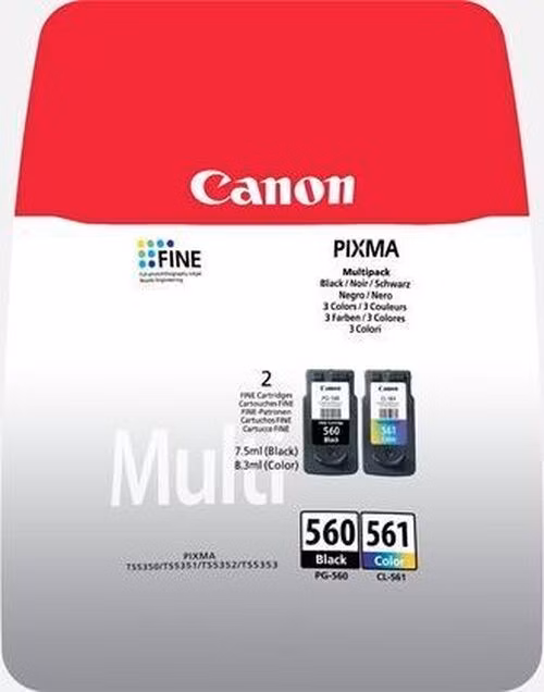 Canon CARTRIDGE PG-560 + CL-561 Multipack pro PIXMA TS535x, TS535xa, TS745x, TS745xi (180 str.)