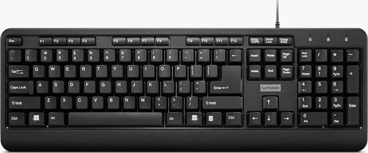 Lenovo 160/Drátové USB-A/US layout/Černá