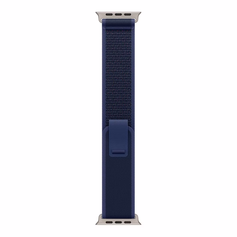 Apple Watch 49mm Blue Trail Loop - S/M - Natural Titanium Finish