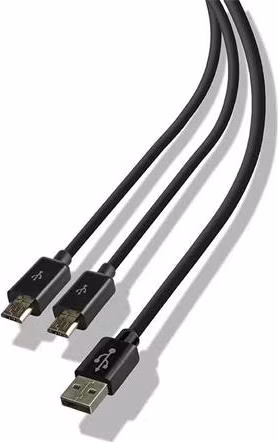 LEXIP STEELPLAY - USB PLAY &amp; CHARGE KABEL PRO PS4, 3M, ČERNÝ