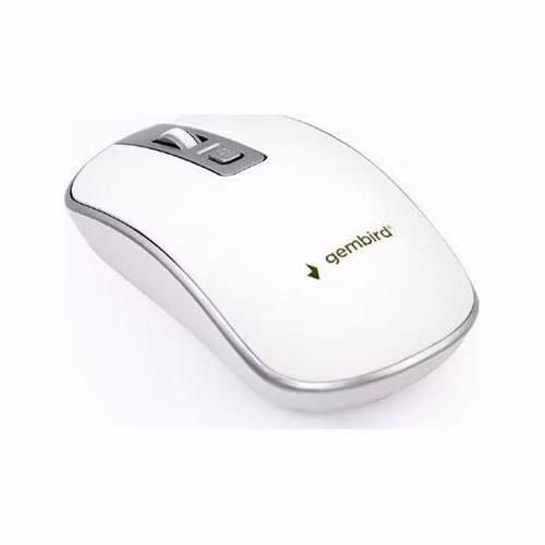 Gembird Myš MUSW-4B-06, bezdrátová, USB nano receiver, bílo-stříbrná