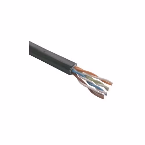 BAZAR - UTP kabel PlanetElite, Cat5E, drát, dvojitý venkovní PE+PVC, Dca, černý, 305m, cívka - POŠKOZENÝ OBAL