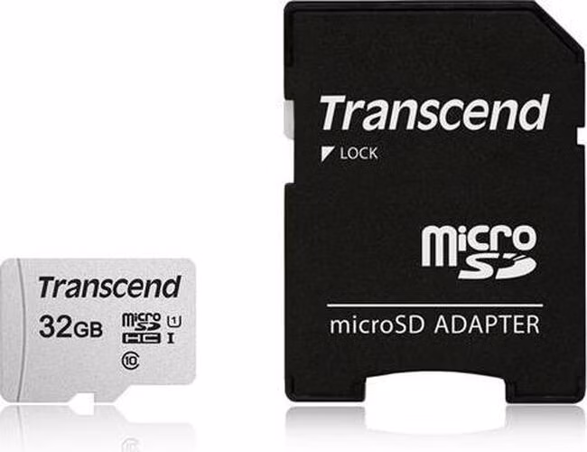 Transcend 32GB microSDHC 300S UHS-I U1 (Class 10) paměťová karta (s adaptérem)