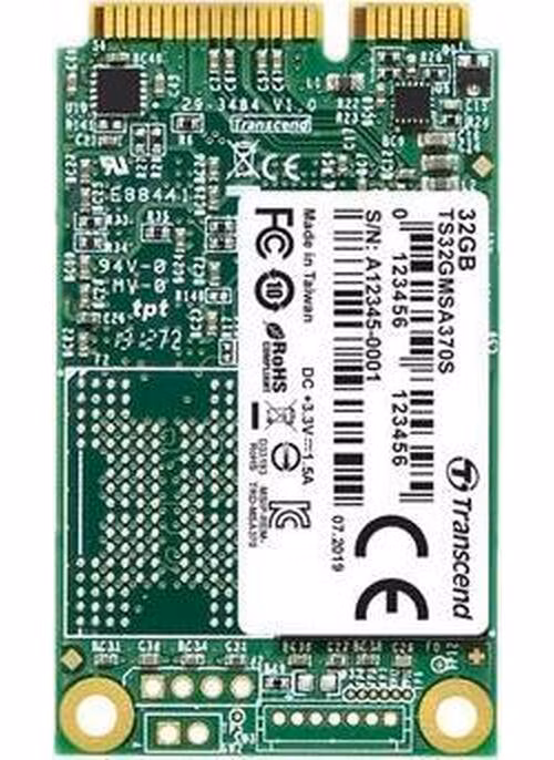 TRANSCEND MSA370S 32GB SSD disk mSATA, SATA III 6Gb/s (MLC), 280MB/s R, 50MB/s W