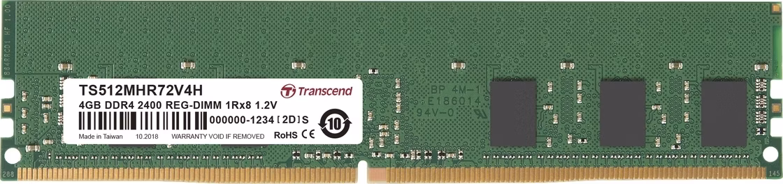 Transcend paměť 4GB DDR4 2400 R-DIMM 1Rx8 CL17