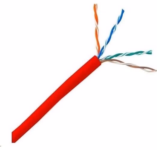PLANET kabel UTP, lanko, 4pár, Cat5e Planet Elite červený, balení 305m