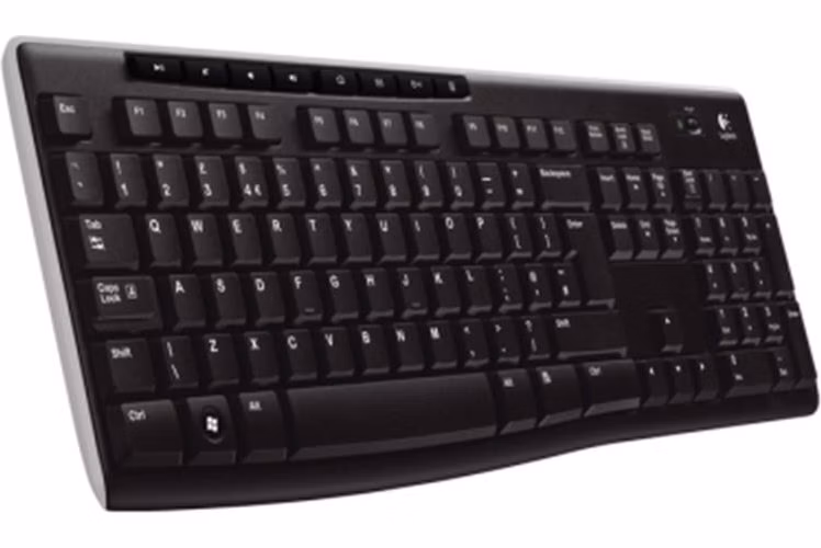 Logitech klávesnice K270/ Bezdrátová/ 2.4GHz/ USB přijímač/ US/ Černá