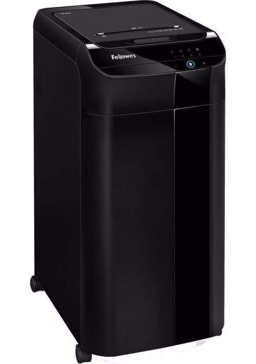 FELLOWES skartovač AutoMax 350 C/ křížový řez 4x38 mm/ objem koše 68 l/ certifikát NBÚ/ stupeň utajení P-4 (důvěrné)