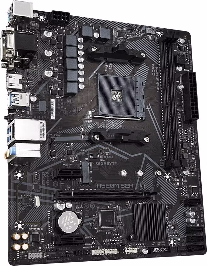 GIGABYTE A520M S2H / AMD A520 / AM4 / 2x DDR4 / VGA / DVI-D / HDMI / M.2 / mATX