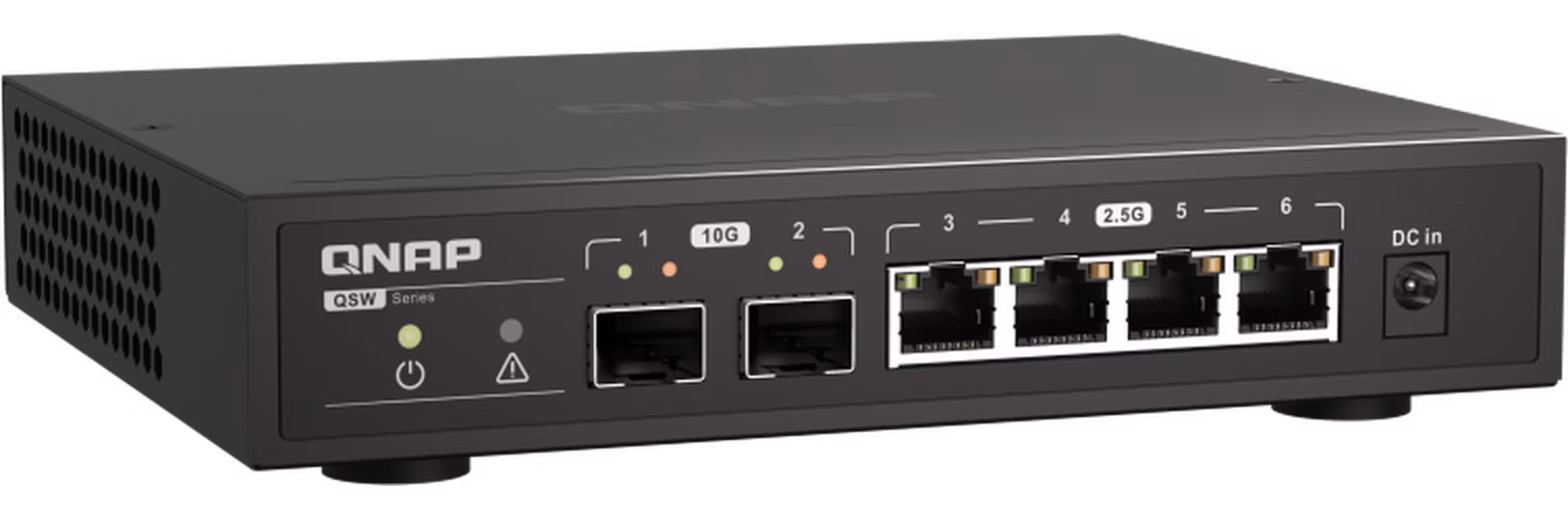 QNAP switch QSW-2104-2S (4x 2,5GbE RJ45 a 2x 10GbE SFP+)