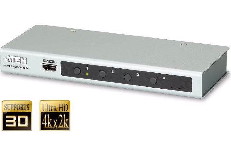 ATEN 4 port HDMI switch 4 PC - 1 HDMI VS-481B 4K video