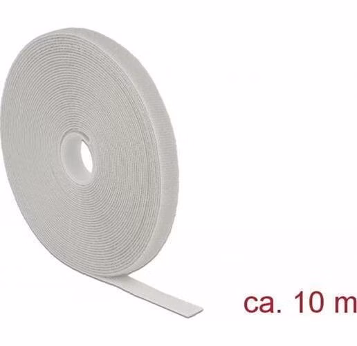 Delock Vázací pásky na suchý zip D 10 m x Š 13 mm oválné šedá