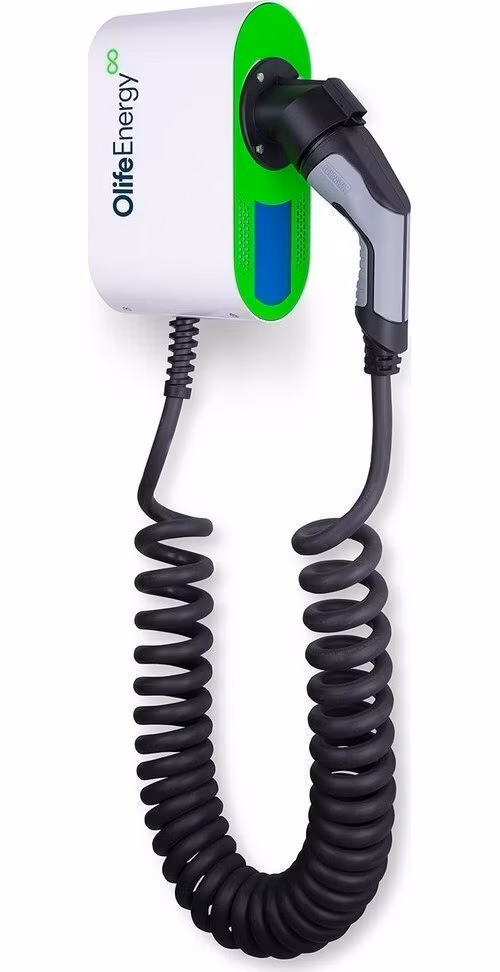 OlifeEnergy EV nabíječ elektromobilů CLOUD AC 22kW, Wallbox, Type2, kroucený kabel, RFID, automód, OCPP, služby