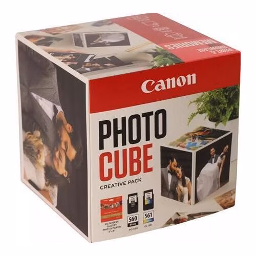 Canon CARTRIDGE PG-560/CL-561 PHOTO CUBE Creative Pack White Pink - 5x5 fotopapír (PP-201 40 obr.)