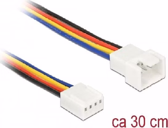 Delock Prodlužovací kabel PWM připojení ventilátoru 4 Pin 30 cm
