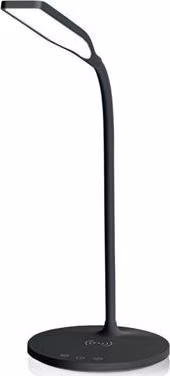 Nedis LTLGQ3M2BK - LED lampa s bezdrátovou nabíječkou, stmívač | LED / Qi | 10 W |  2700 - 6500 K