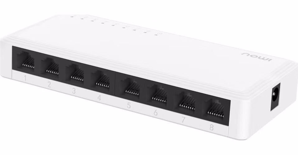 Imou switch SG108C-V2/ 8x Gigabit port/ 10/100/1000 Mbps RJ45 ports/ 16 Gbps/ napájení DC5V1A/ bílý