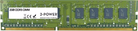 2-Power 2GB PC3-10600U 1333MHz DDR3 CL9 Non-ECC DIMM 2Rx8 ( DOŽIVOTNÍ ZÁRUKA )