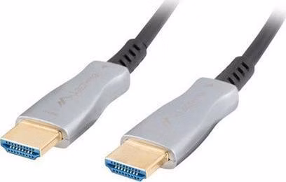 LANBERG Aktivní optický kabel High Speed with Ethernet 2.0, 4K@60Hz, M/M, délka 20m, černý, zlacené konektory