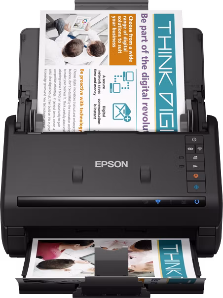 Skener EPSON WorkForce ES-500WII, A4, 600x600 dpi, 35 strán za minútu, 30-bitová farebná hĺbka, USB 3.0, Bezdrôtová sieť LAN