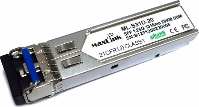 MaxLink 1.25G SFP optický modul, SM, 1310nm, 20km, 2x LC konektor, DDM