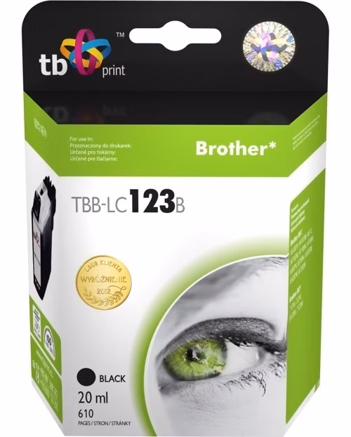Ink.kazeta kompatibilná s Brother LC123BK 100% new