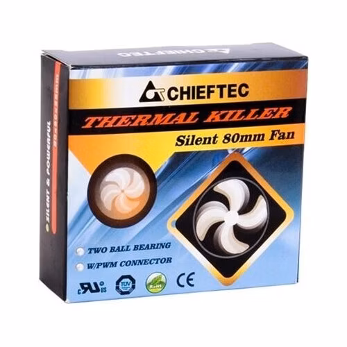 Ventilátor CHIEFTEC AF-0825PWM, 80x80x25 mm, PWM