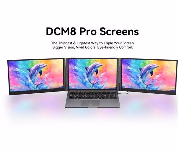 Prenosný monitor Blackview DCM8Pro Dual Screen 15.3", 1920x1200 16:9 LCD 60Hz IPS 178 USB-C 3.1x3, sivo čierny