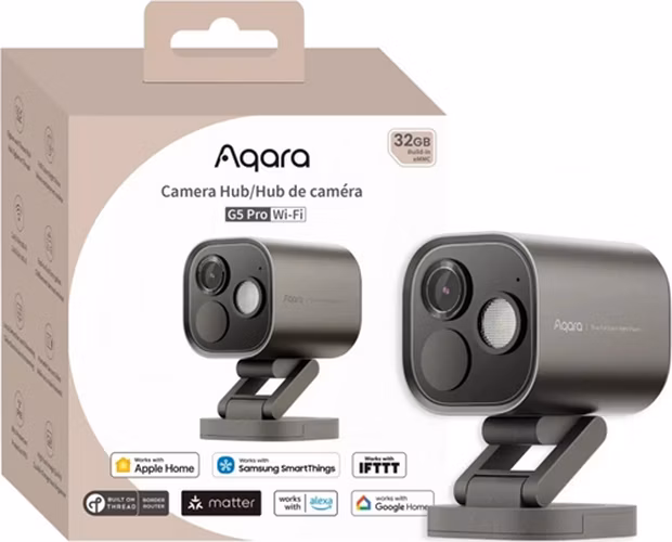 Aqara Smart Home Hub (Riadiaca jednotka) s Kamerou G5 Pro WiFi, tmavo sivý