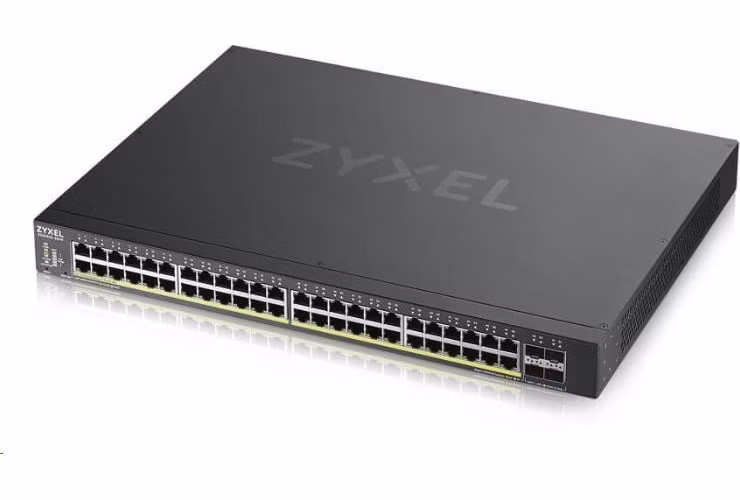 Zyxel XGS1935-52HP, 52 Port Smart Managed PoE Switch, 48x Gigabit PoE and 4x 10G SFP+, hybrid mode, standalone or NebulaFlex Cloud
