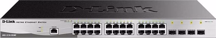 D-Link DGS-1210-28/ME 24-Port 10/100/1000BASE-T + 4-Port 1 Gbps SFP Metro Ethernet Managed Switch