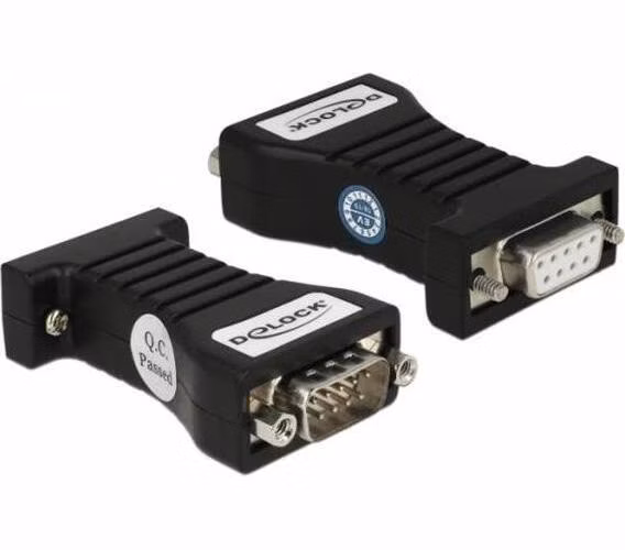 Delock Izolátor 1 x Sériový RS-232 DB9 samice na 1 x Sériový RS-232 DB9 samec 3 kV