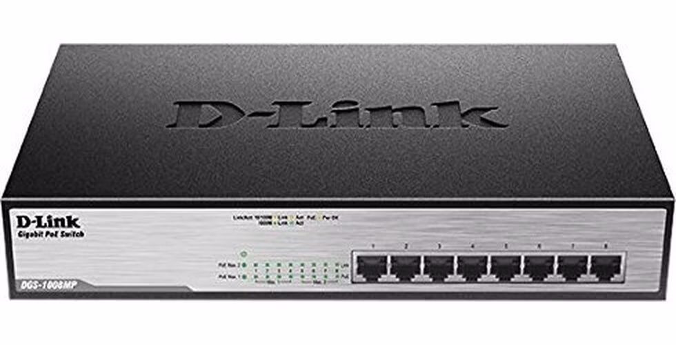 D-Link DGS-1008MP 8 Port Desktop Switch with 8 PoE Ports