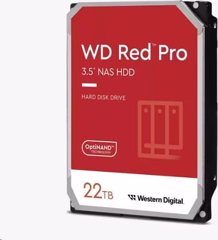 WD RED PRO 22TB / WD221KFGX / SATA III/  Interní 3,5"/ 7200rpm / 512MB