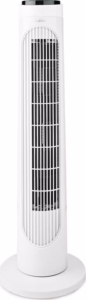 NEDIS sloupový ventilátor/ výška: 76 cm/ výkon 50 W/ 3 rychlosti/ rotace/ dálkové ovládání/ bílo-černý