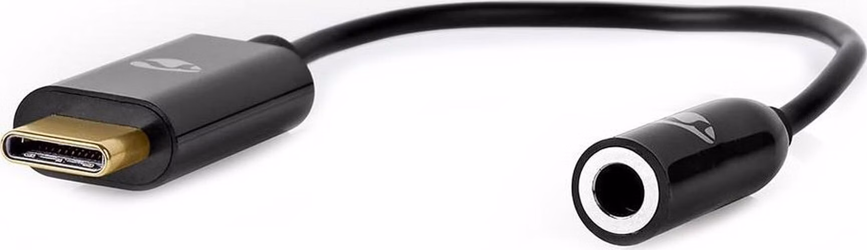 NEDIS USB-C adaptér/ USB-C zástrčka – 3,5 mm jack zásuvka + USB-C zásuvka/ černý/ box/ 15cm
