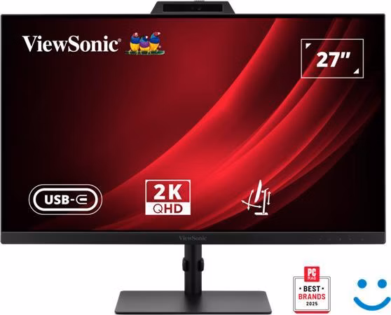 Viewsonic VG2741V-2K 27" IPS/2560x1440@120Hz/4ms/250cd/HDMI/DP/USB/USB-C/Webcam/Repro/Pivot/HAS/VESA