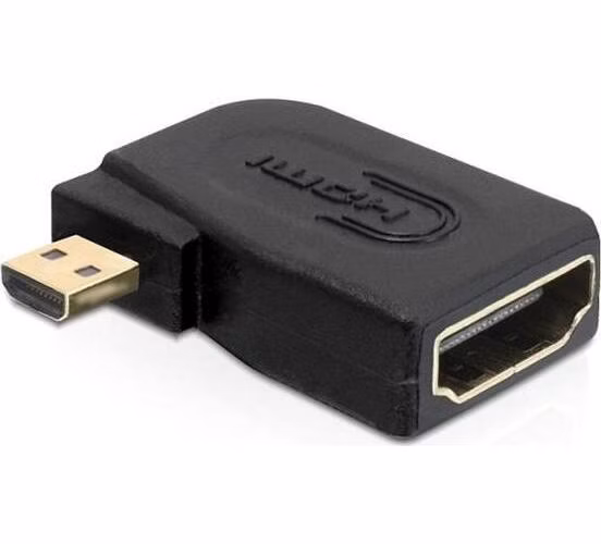 Delock Adaptér High Speed HDMI s Ethernetem - micro D samec > A samice pravoúhlý