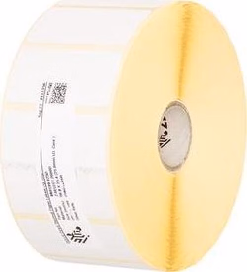 Zebra Label, Paper, 102x102mm; Direct Thermal, Z-Select 2000D, Coated, Permanent Adhesive, 25mm Core, Perforation