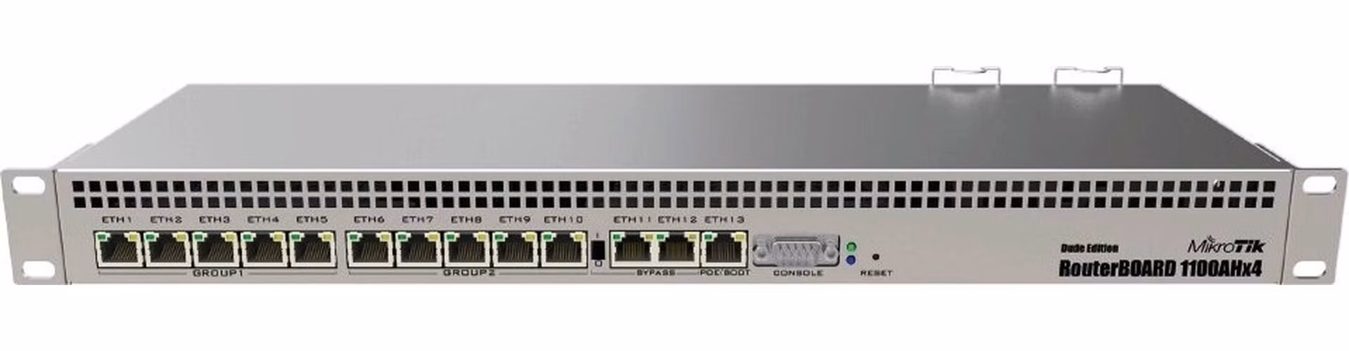 MikroTik RouterBOARD RB1100AHx4 (RB1100x4), 1.4 GHz štvorjadrový procesor, 1 GB RAM, 13x LAN, vrátane. Licencia L6