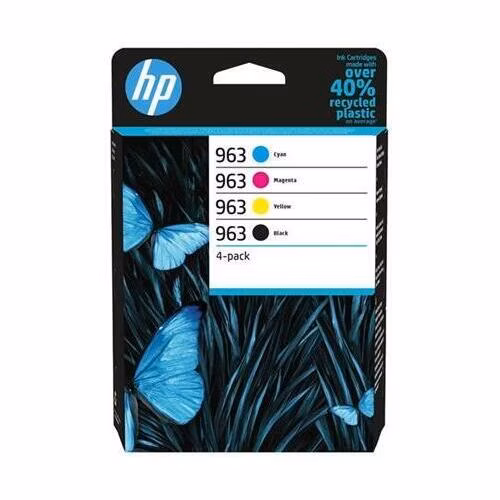 HP Ink Cartridge 963/Black/Tricolor/1000/700 stran/4-Pack
