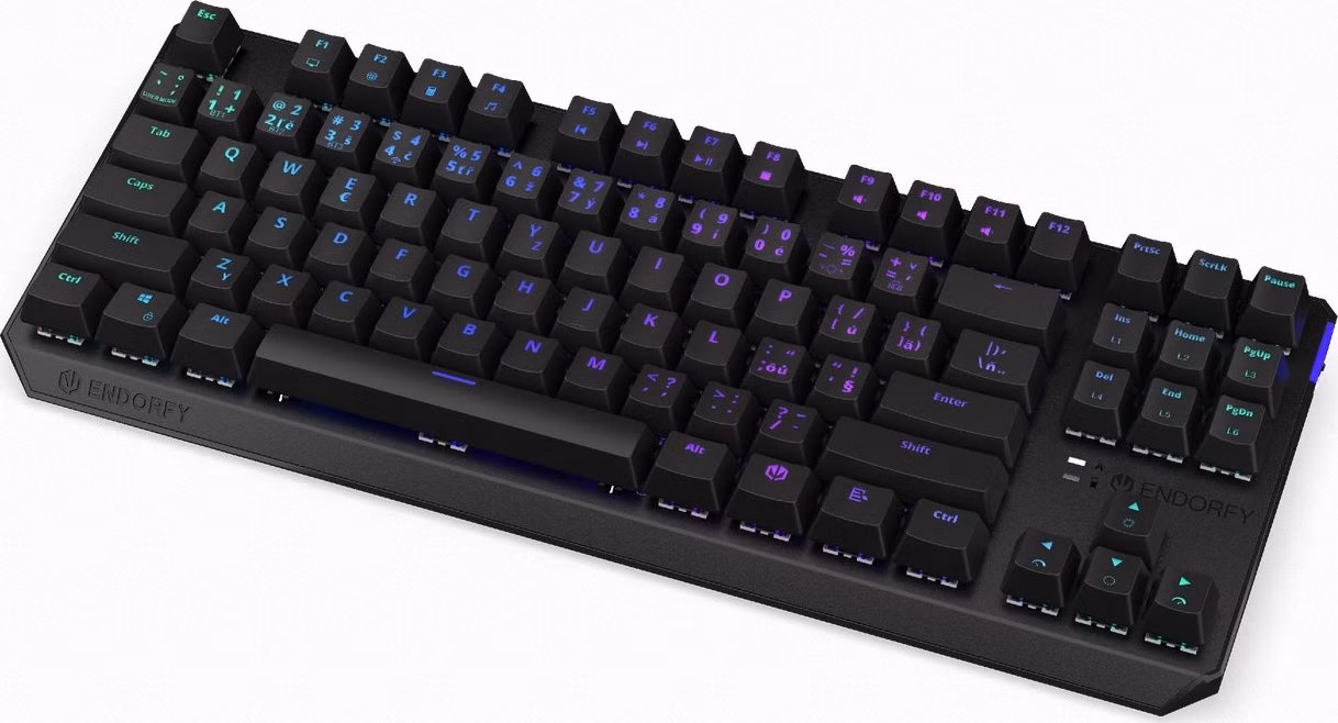 ENDORFY herná klávesnica Thock TKL Wireless Red / RGB / red sw. / bezdrôtová / mechanická / CZ/SK layout / čierna