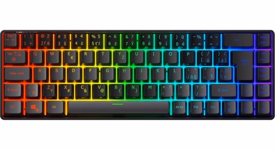 C-TECH Mechanická herní klávesnice Renegade (GKB-18), magnetické spínače, 68 kláves, USB, RGB podsvětlení