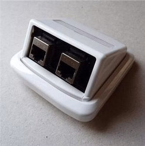 Dvojzásuvka ABB TANGO 2xRJ45 cat5e STP biela