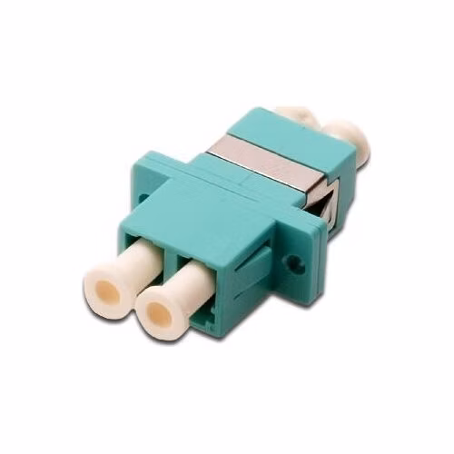 Digitus LC / LC Duplex Coupler, color aqua Zirconia Ceramic Sleeve, polymer housing, Multimode,inc.fixing material