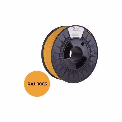 C-TECH tisková struna PREMIUM LINE ( filament ) , PLA, signální žlutá, RAL1003, 1,75mm, 1kg