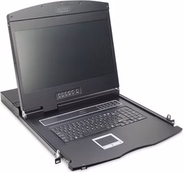 DIGITUS Professional Modular console with 19" TFT (48,3cm), 8-port KVM &amp; Touchpad, german keyboard