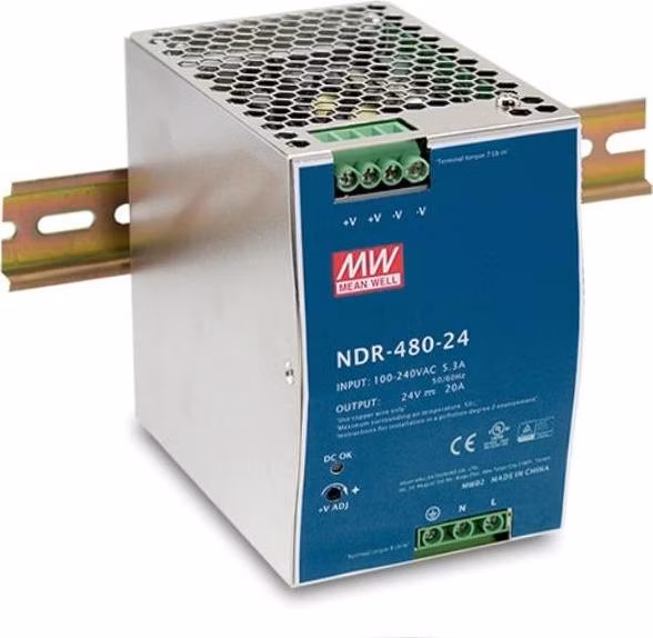 MEANWELL NDR-480-24 Priem. napr. zdroj 24V 20A