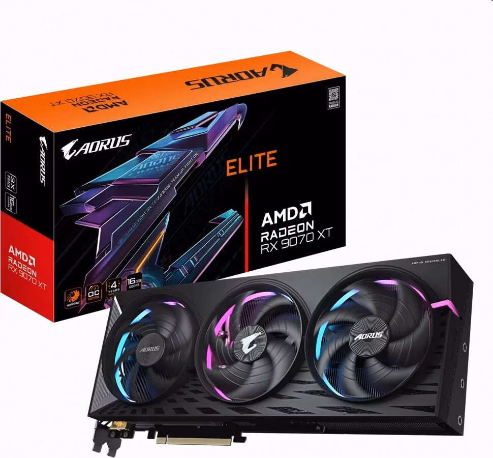 Gigabyte AORUS Radeon RX 9070 XT ELITE OC 16G POUŽITÁ
